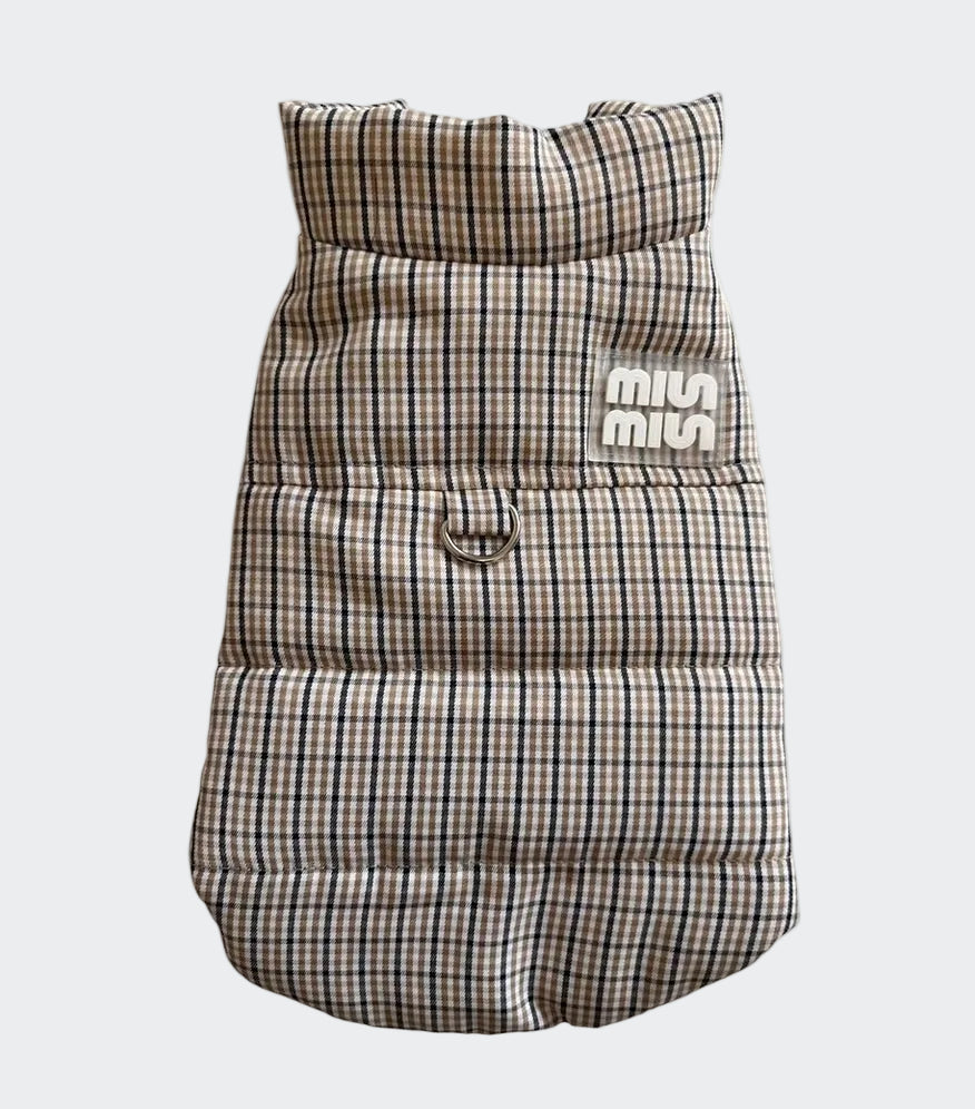 Checked Winter Dog Jacket