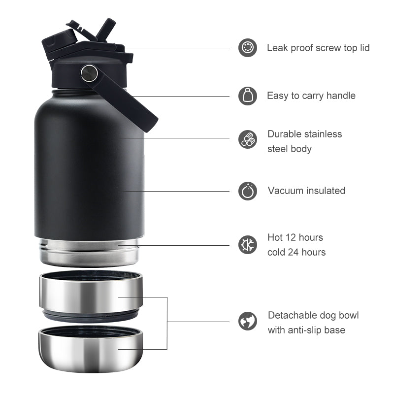 3-in-1 Portable Dog Water Bottle